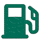 Icon of a gas pump on a white background