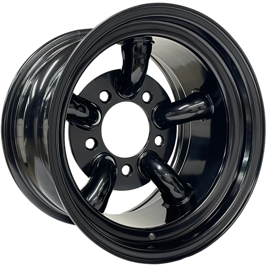 16" x 10" GOJOS Black 5 Pipe 5x165.1 ET-32 Off-Road Steel Wheels Roadcruza Tyres