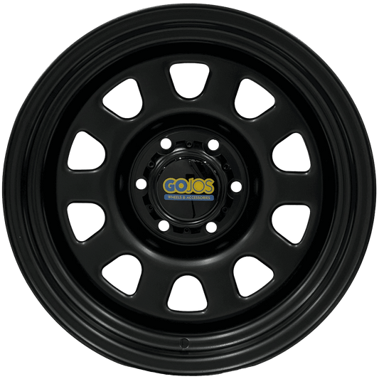 17x8 Black Daytona & Centre Cap 6x139.7 ET-12 (Ford Ranger) Roadcruza Tyres