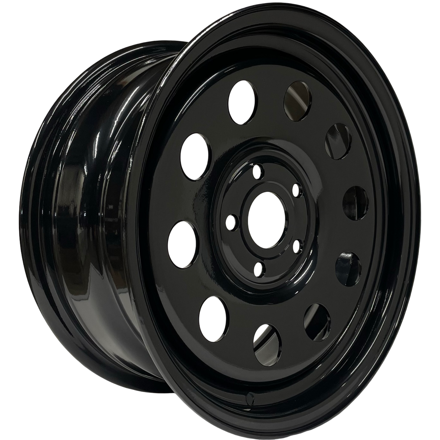 16" x 7" GOJOS Black Modular 5x114.3 ET30 CB64.1 (Land Rover) Off-Road Steel Wheels Roadcruza Tyres 