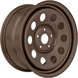 3/4 angle image of Tuff Torque 10 hole Gloss Bronze Modular steel wheel.
