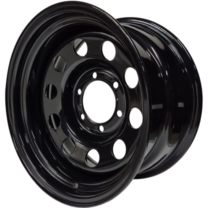 16x8" GOJOS Black Modular Wheel & Centre Cap 6x139.7 ET-35 Off-Road Steel Wheels - Roadcruza Tyres