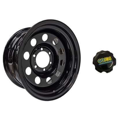 Set of 4x 6x139.7 GOJOS Black Centre Caps Off-Road Steel Wheels GOJOS Wheels 