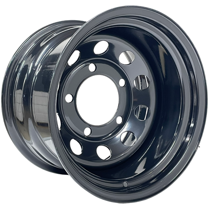 15" x 10"  GOJOS Black Modular 5x165.1 ET-32 Off-Road Steel Wheels Roadcruza Tyres 