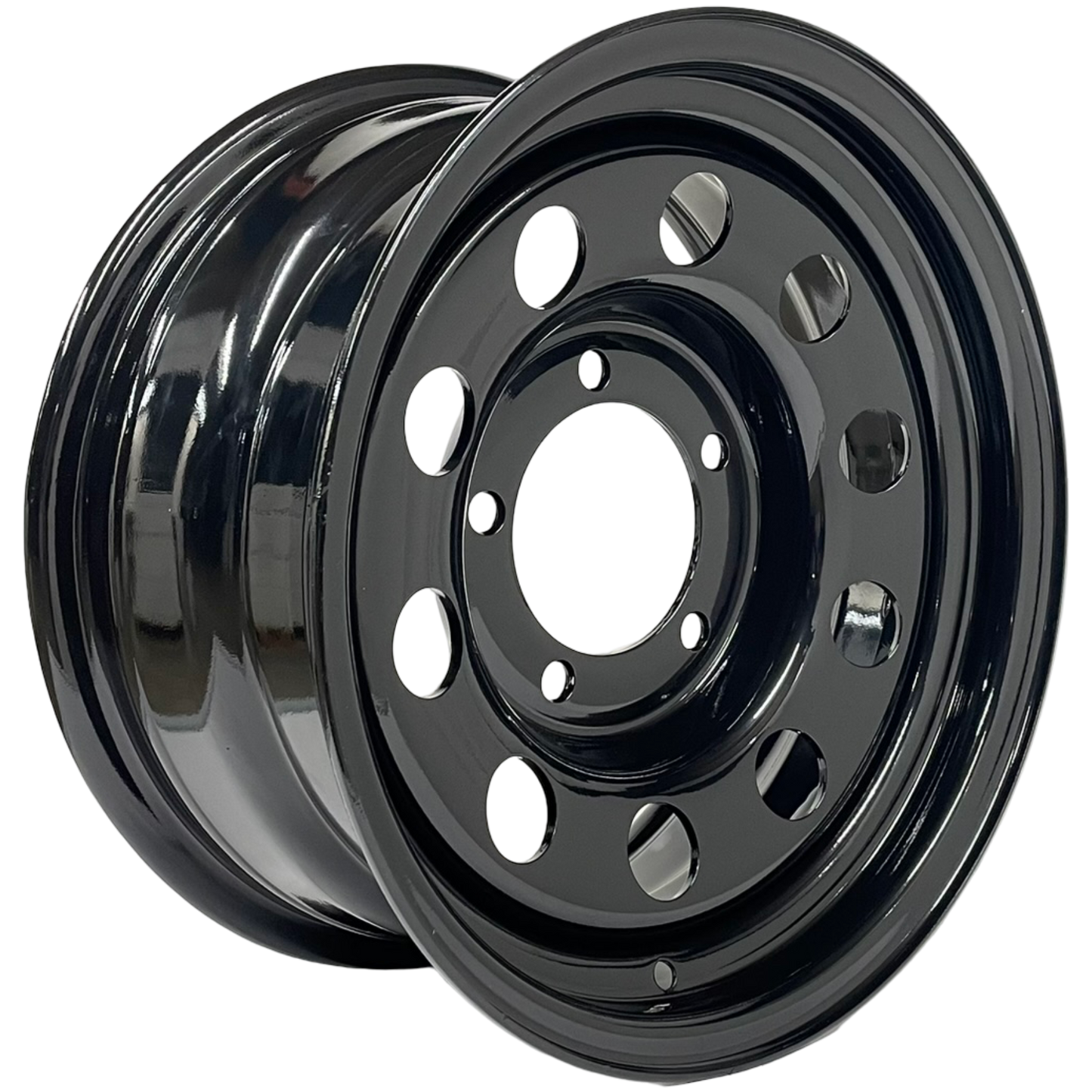 15" x 7" GOJOS Black Modular 5x139.7 ET00 (Suzuki, Daihatsu) Off-Road Steel Wheels Roadcruza Tyres 
