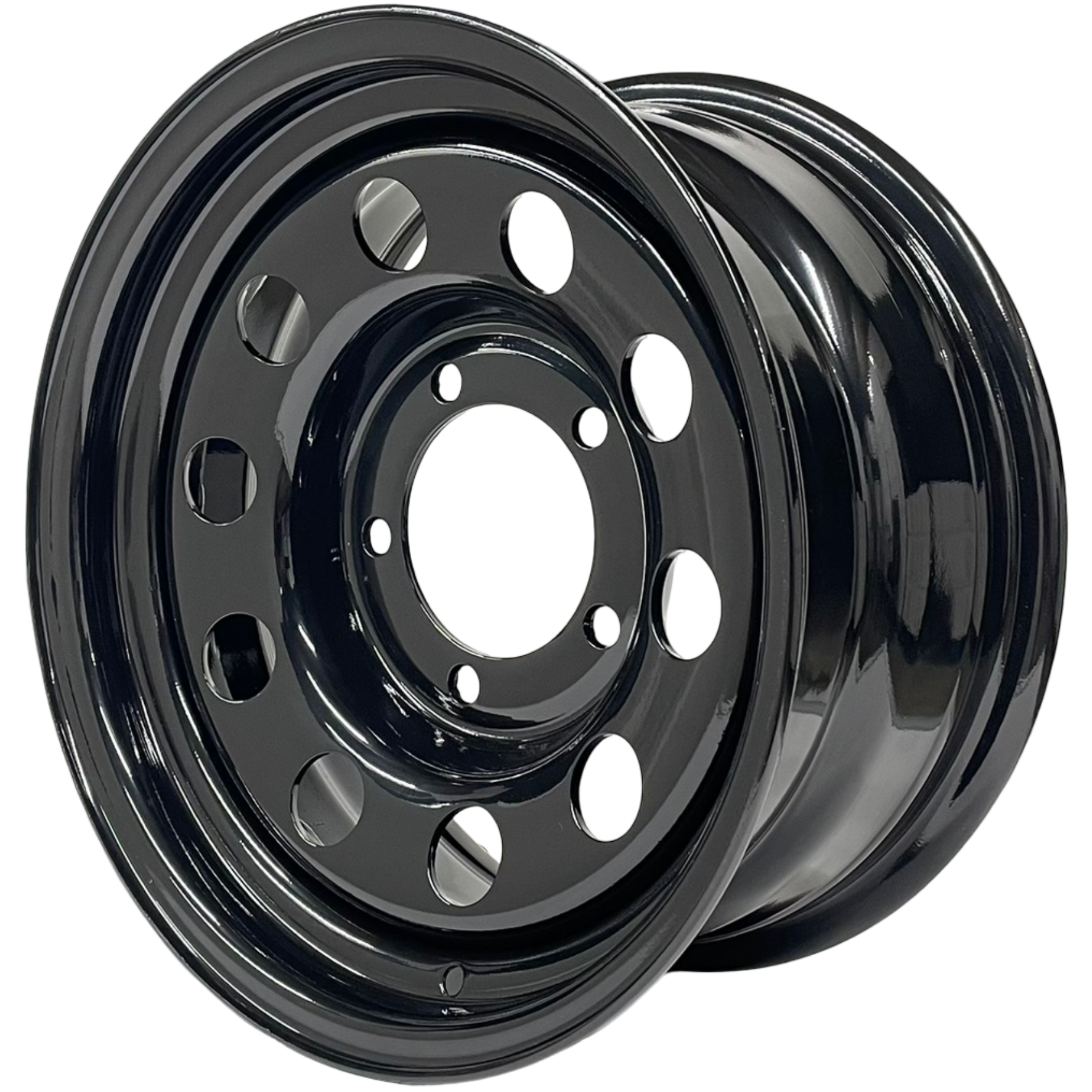 15" x 7" GOJOS Black Modular 5x139.7 ET00 (Suzuki, Daihatsu) Off-Road Steel Wheels Roadcruza Tyres 