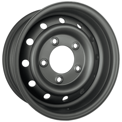 16" x 6.5" GOJOS Matte Black Wolf Style 5x165.1 ET00 CB115 Off-Road Steel Wheels Roadcruza Tyres 