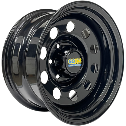 16" x 8" GOJOS Black Modular Wheel & Centre Cap 6x139.7 ET-35 Off-Road Steel Wheels Roadcruza Tyres 