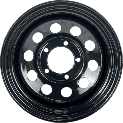 17" x 9" GOJOS Black Modular 5x165.1 ET-32 CB125 Off-Road Steel Wheels Roadcruza Tyres 