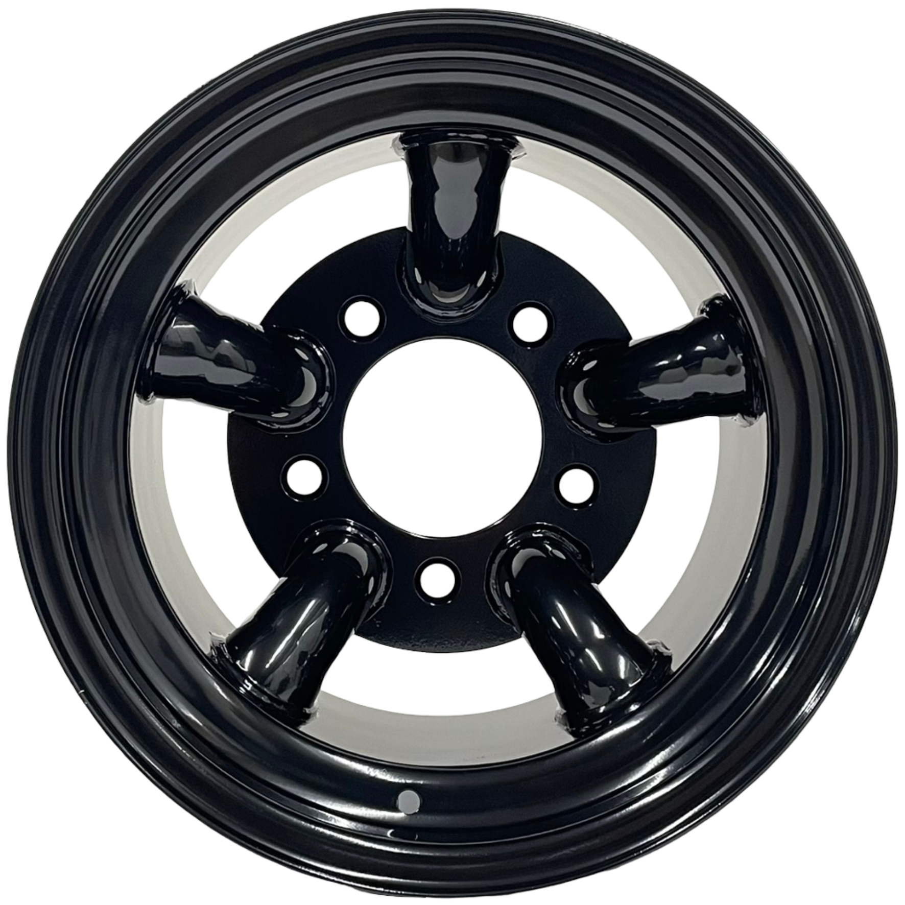 15" x 10" GOJOS Black 5 Pipe 5x165.1 ET-32 Mach 5 - Challenger Style Off-Road Steel Wheels Roadcruza Tyres 