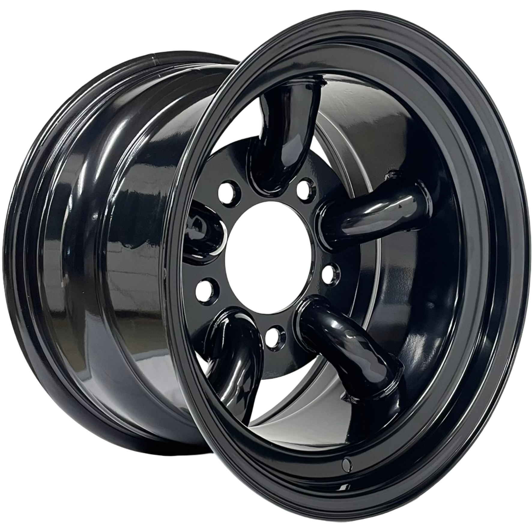 16" x 10" GOJOS Black 5 Pipe 5x165.1 ET-32 Off-Road Steel Wheels Roadcruza Tyres 