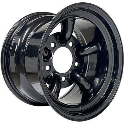 16" x 10" GOJOS Black 5 Pipe 5x165.1 ET-32 Off-Road Steel Wheels Roadcruza Tyres 
