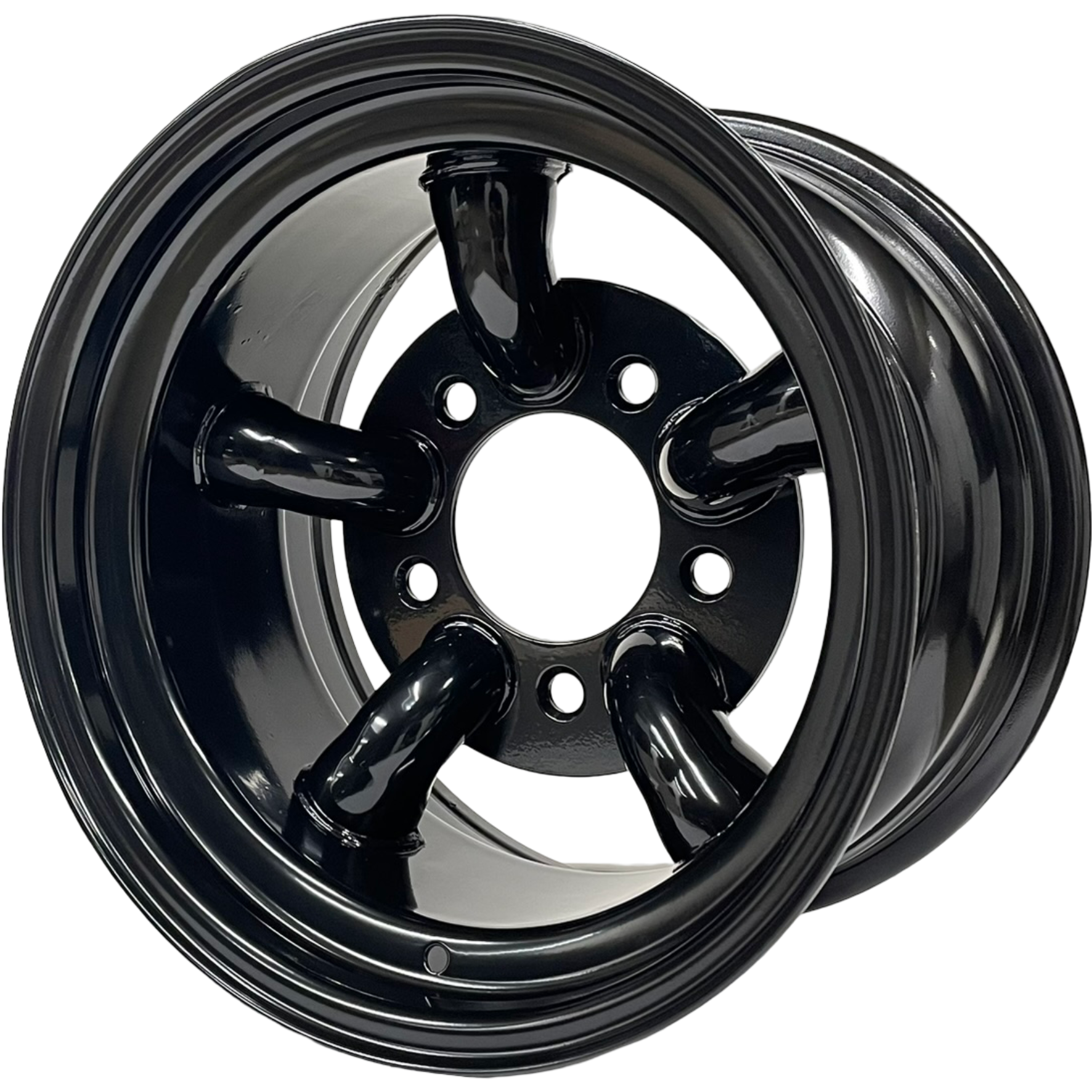 16" x 10" GOJOS Black 5 Pipe 5x165.1 ET-32 Off-Road Steel Wheels Roadcruza Tyres 