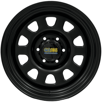 17x8 Black Daytona & Centre Cap 6x139.7 ET-12 (Ford Ranger) Roadcruza Tyres 