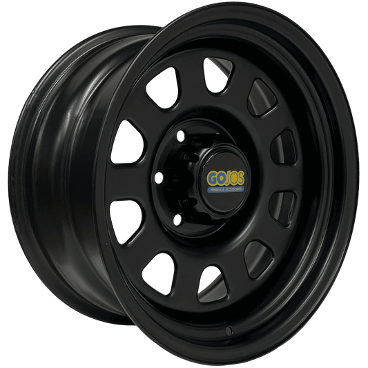 17x8 Black Daytona & Centre Cap 6x139.7 ET-12 (Ford Ranger) Roadcruza Tyres 