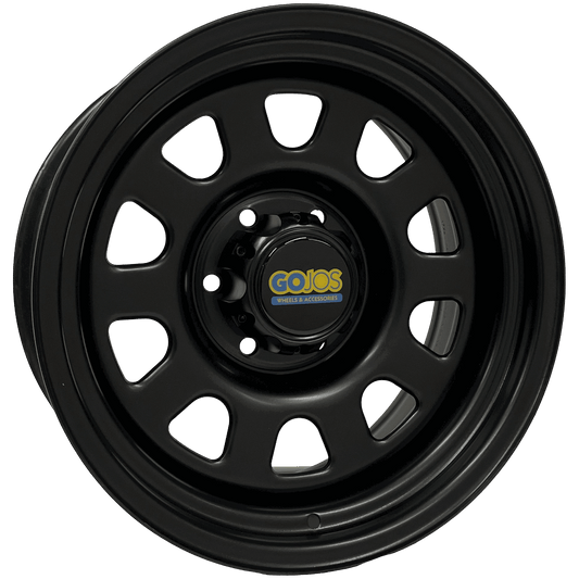 17x8 Black Daytona & Centre Cap 6x139.7 ET-12 (Ford Ranger) Roadcruza Tyres 