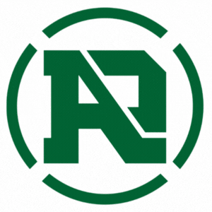 Rotating green 'R' symbol from roadcruza logo