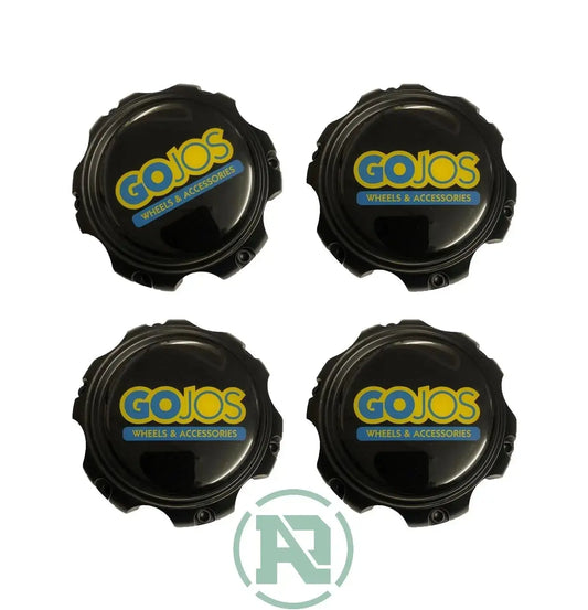 Set of 4x 6x139.7 GOJOS Black Centre Caps Off-Road Steel Wheels GOJOS Wheels 