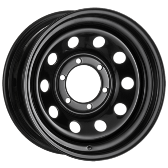 16" x 8" GOJOS Black Modular Wheel 6x139.7 ET00 CB110 Off-Road Steel Wheels + Centre Caps