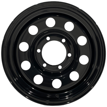 15" x 7" GOJOS Black Modular 6x139.7 ET00 CB110 Off-Road Steel Wheels