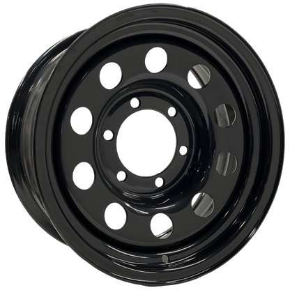 15" x 7" GOJOS Black Modular 6x139.7 ET00 CB110 Off-Road Steel Wheels