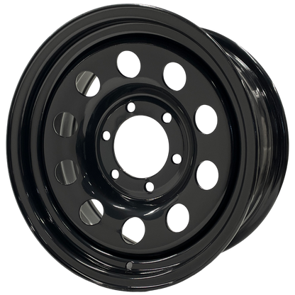 16" x 7" GOJOS Black Modular 6x139.7 ET08 CB106.2 Off-Road Steel Wheels