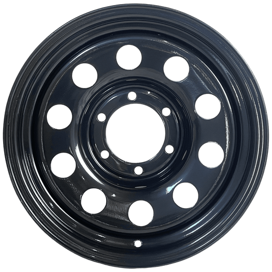16" x 7" GOJOS Black Modular 6x139.7 ET00 CB110 Off-Road Steel Wheels Roadcruza Tyres 