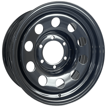 16" x 7" GOJOS Black Modular 6x139.7 ET00 CB110 Off-Road Steel Wheels Roadcruza Tyres 
