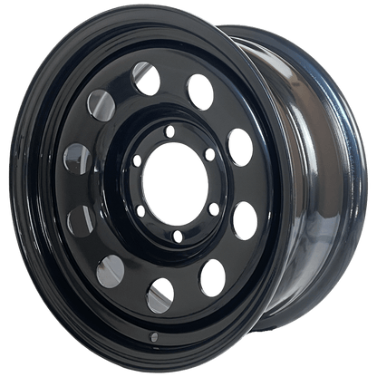 16" x 7" GOJOS Black Modular 6x139.7 ET00 CB110 Off-Road Steel Wheels Roadcruza Tyres 
