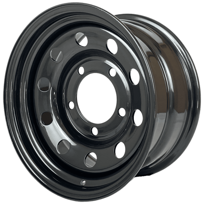 16" x 8"  GOJOS Black Modular 5x165.1 ET00 CB125 Off-Road Steel Wheels Roadcruza Tyres 