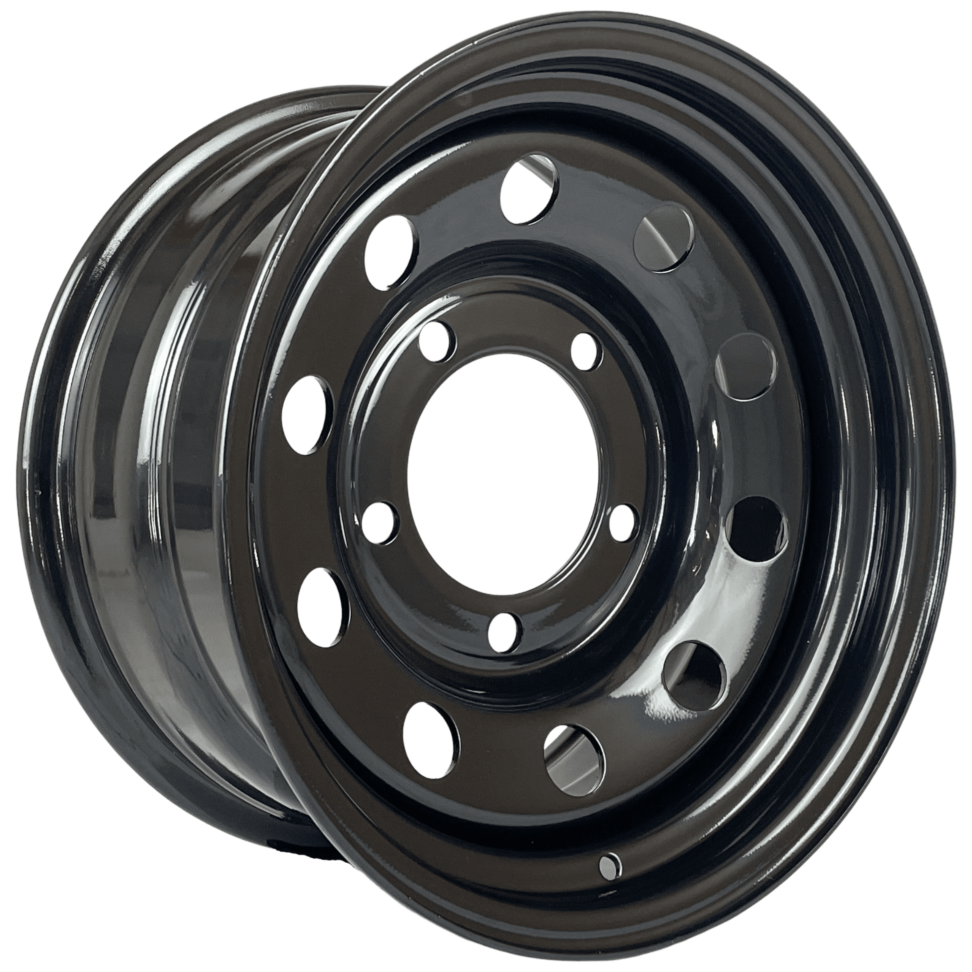 16" x 8"  GOJOS Black Modular 5x165.1 ET00 CB125 Off-Road Steel Wheels Roadcruza Tyres 