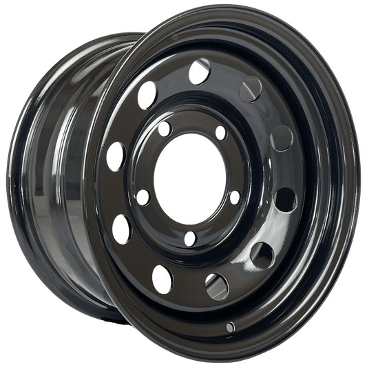 16" x 8"  GOJOS Black Modular 5x165.1 ET00 CB125 Off-Road Steel Wheels Roadcruza Tyres 