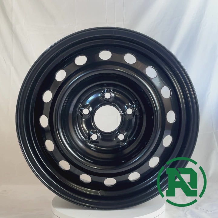 360 video 16" x 6" GOJOS Black Van Steel 5x114.3 ET50 CB66.1 Off-Road 4x4 Steel Wheels at Roadcruza Tyres 