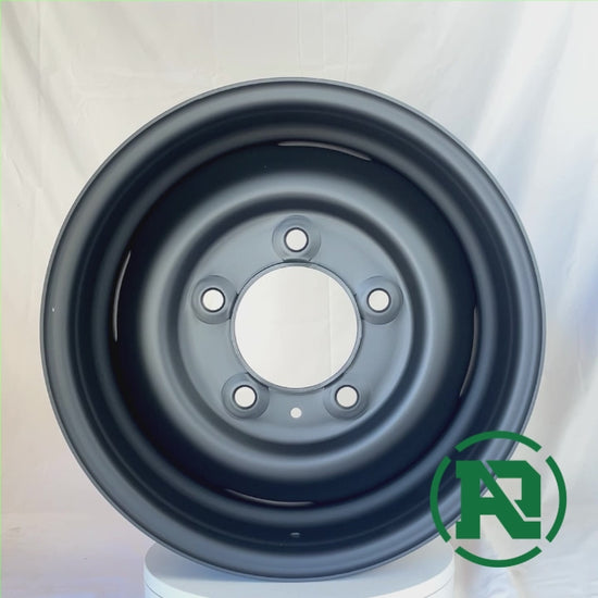 360video of 16" x 6.5" GOJOS Matte Black Classic 5x165.1 ET20 CB115 Off-Road & 4x4 Steel Wheels from Roadcruza Tyres 