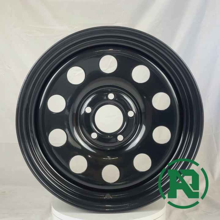 360 video of16" x 7" GOJOS Black Modular 5x114.3 ET30 CB71.6 Off-Road & 4x4 Steel Wheels - Roadcruza Tyres 