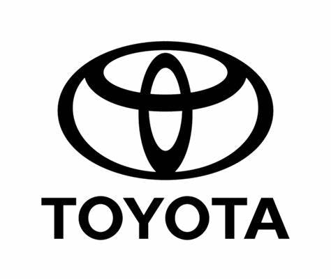 Toyota brand logo. Black on white